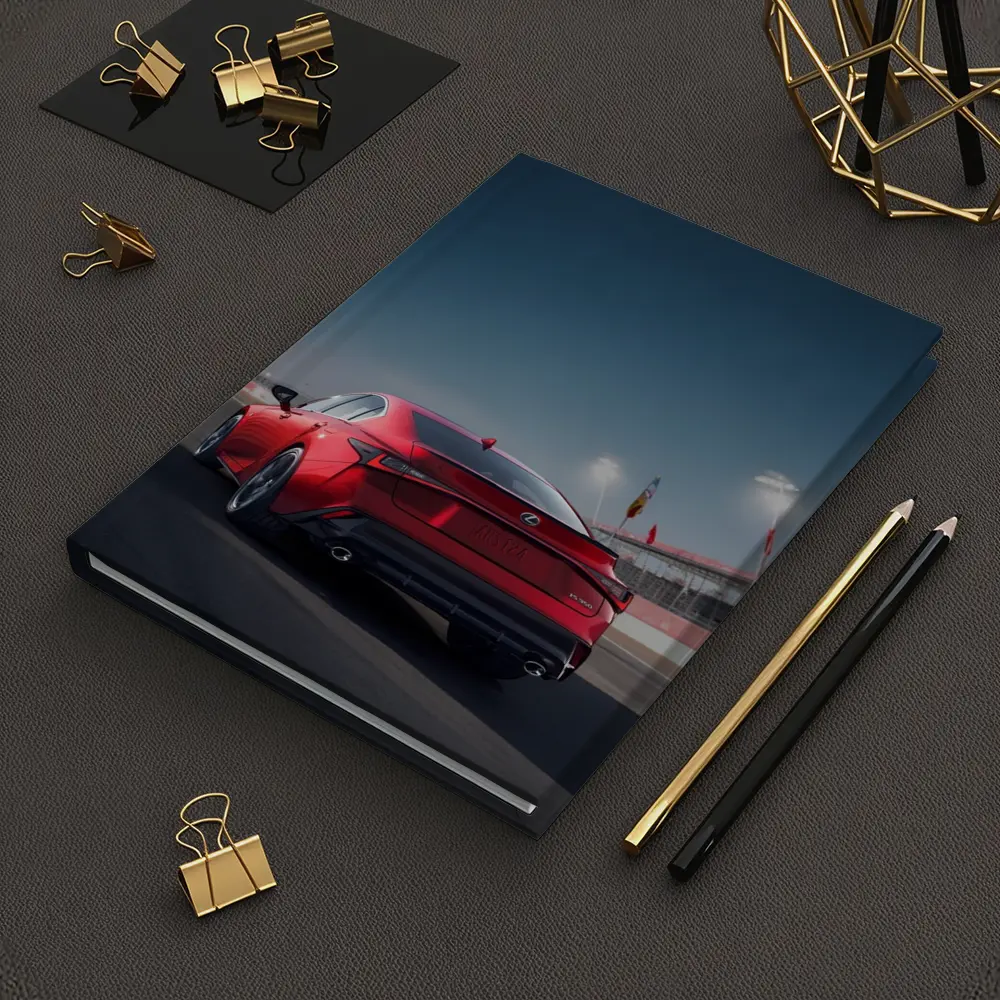 Lexus IS Red Sedan On Racing Track – Notebooks