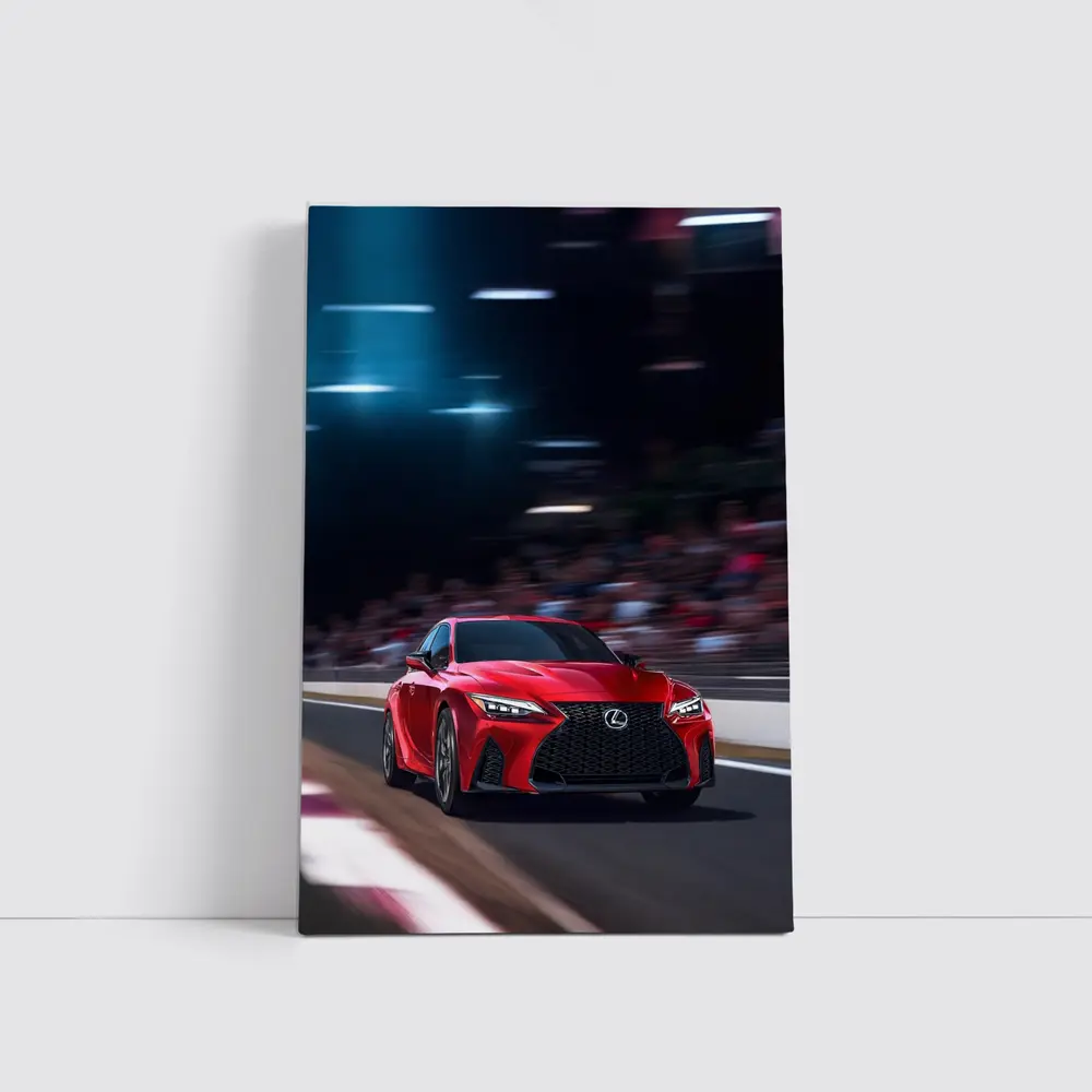 Lexus IS Red Sports Sedan On Track – Wall Art