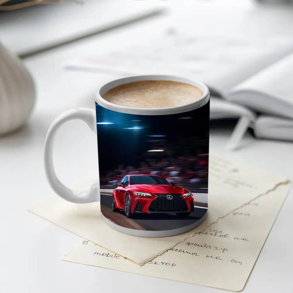 Lexus IS Red Sports Sedan On Track – Mugs