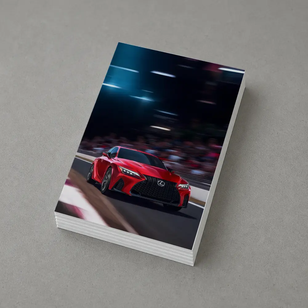 Lexus IS Red Sports Sedan On Track – Postcards