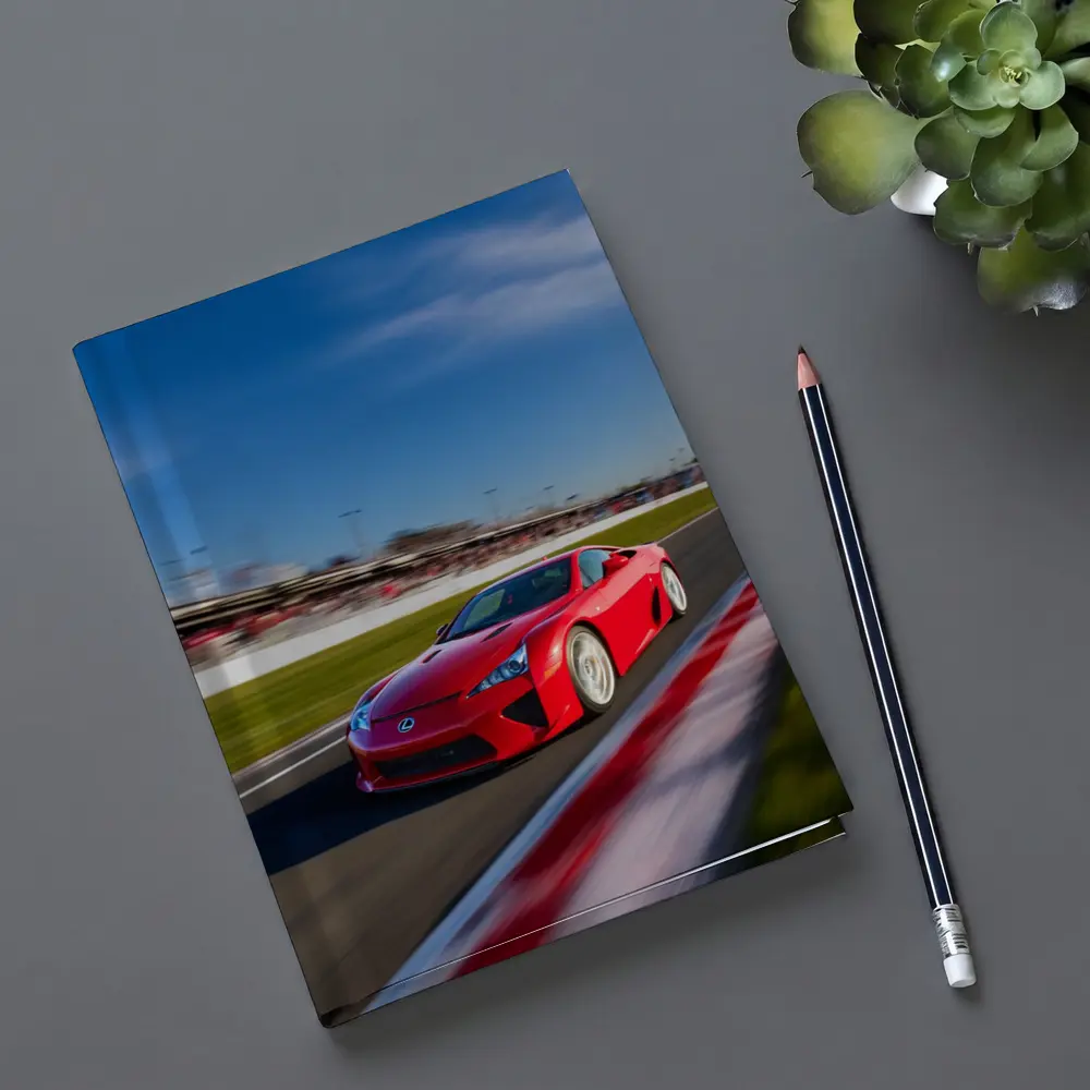 Lexus LFA Red Racing on Track – Notebooks