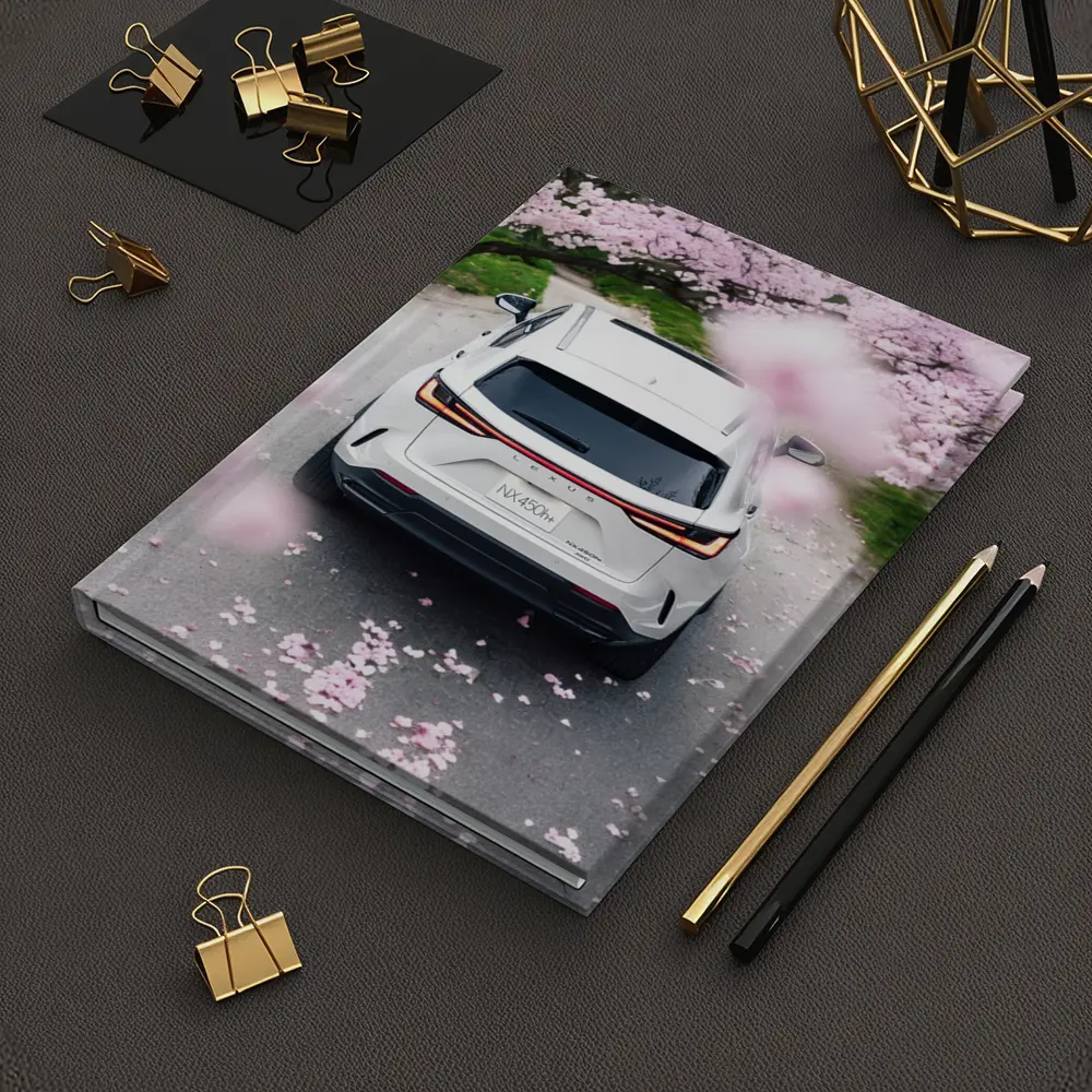 Lexus NX White SUV Cherry Blossom Road – Notebooks
