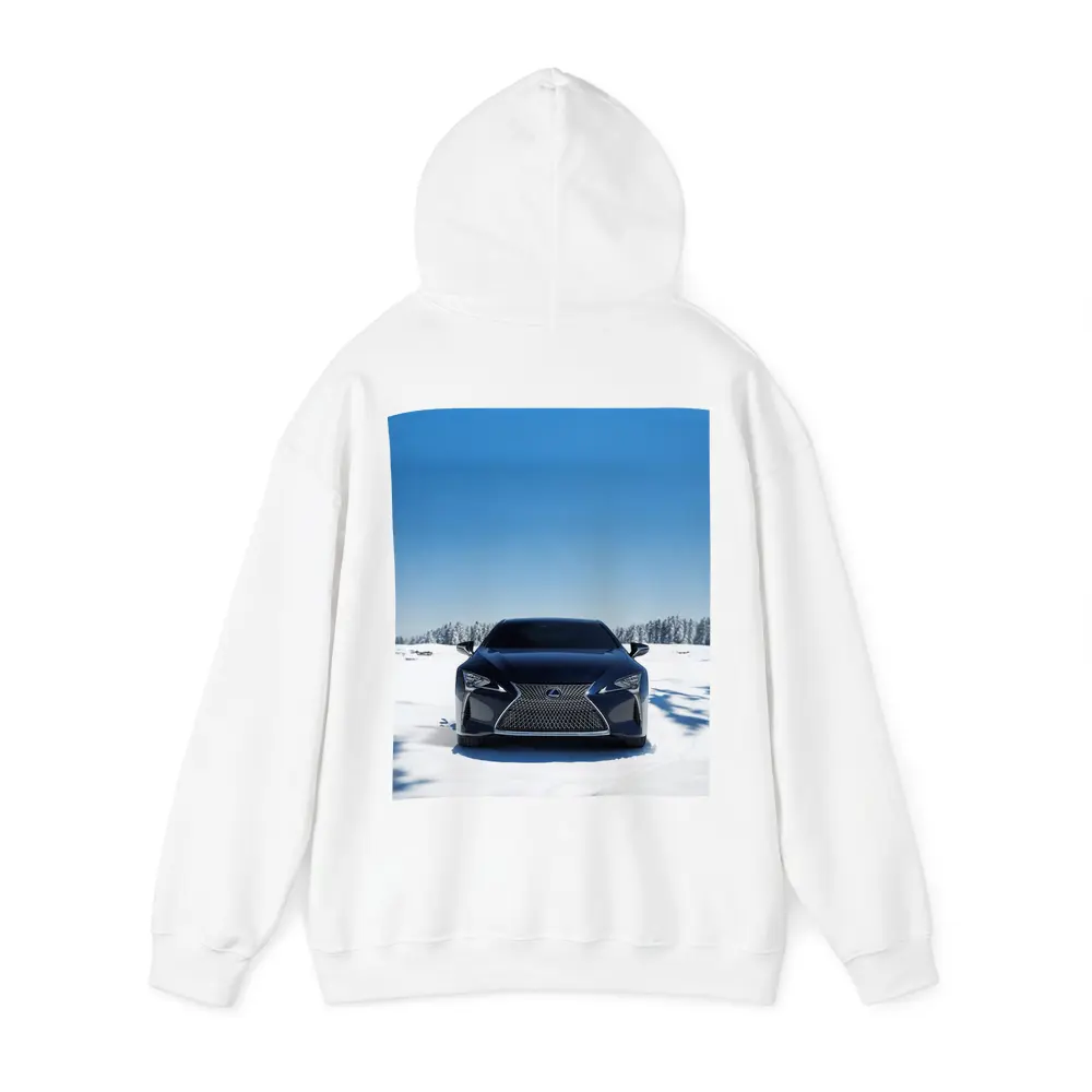 Lexus LC Front View Snow Winter – Hoodies