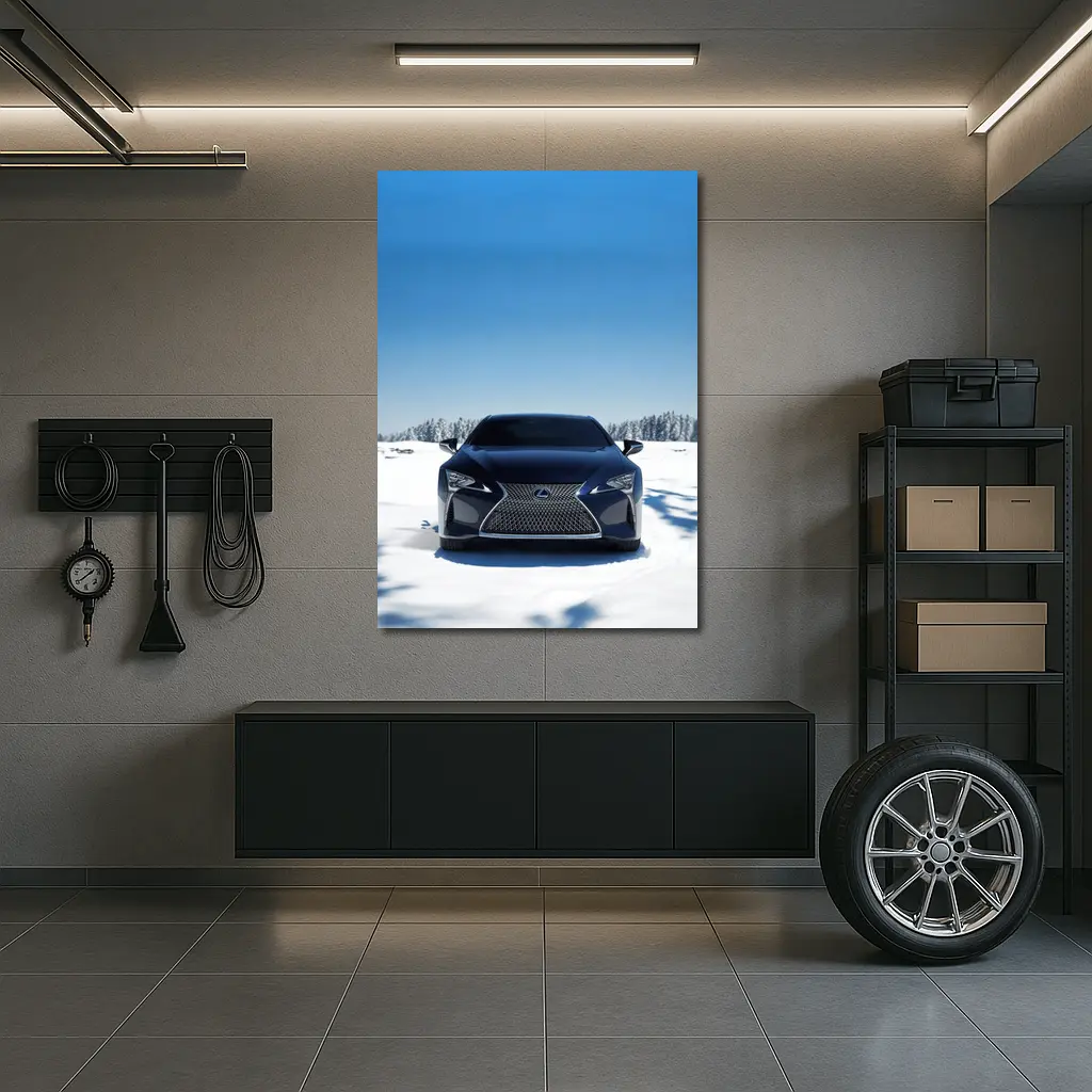 Lexus LC Front View Snow Winter – Wall Art