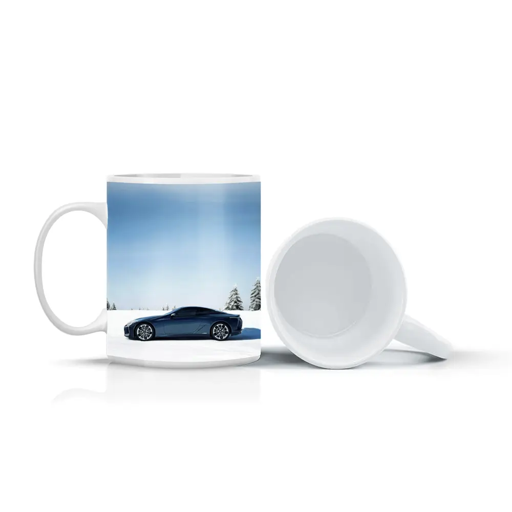Lexus LC Coupe Blue Snow Winter Scene – Mugs
