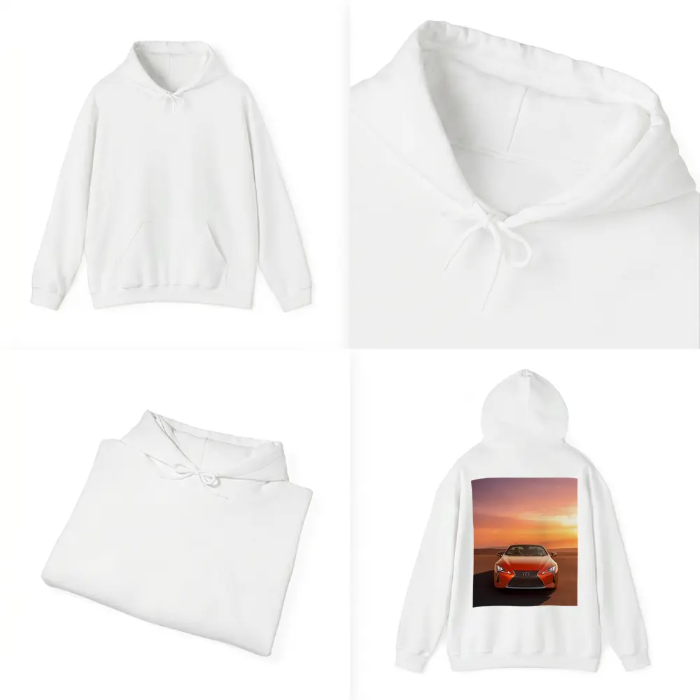 Lexus LC Convertible Orange Sunset Sky – Hoodies