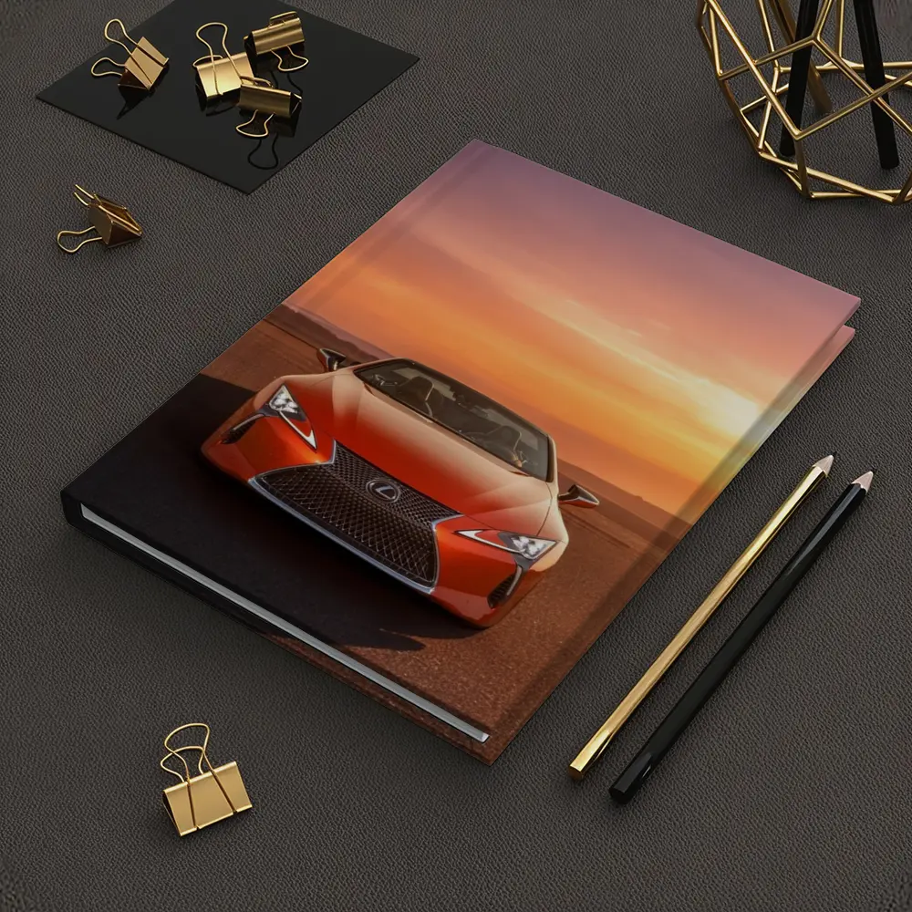 Lexus LC Convertible Orange Sunset Sky – Notebooks