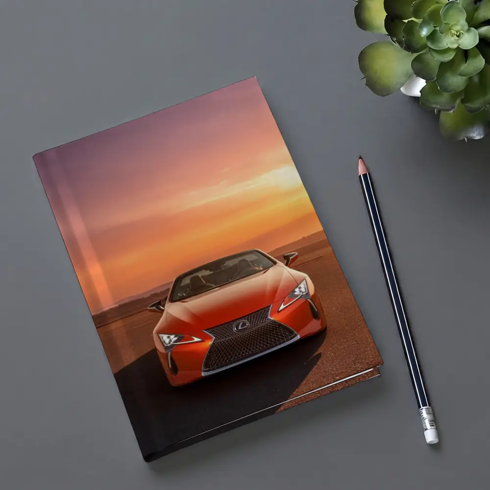 Lexus LC Convertible Orange Sunset Sky – Notebooks