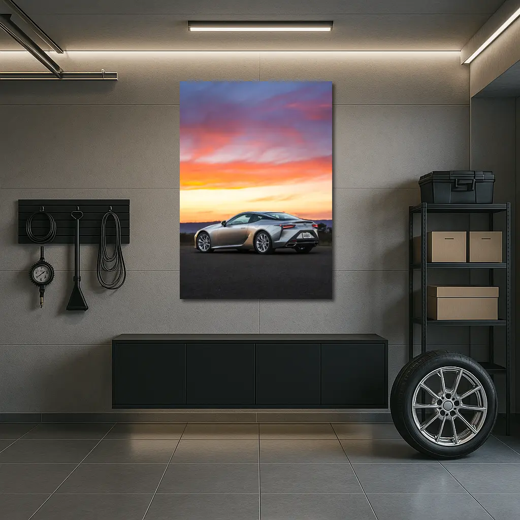 Lexus LC Coupe Parked at Sunset – Wall Art