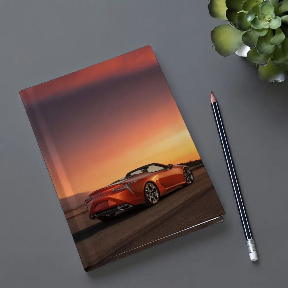 Lexus LC Convertible Orange Sunset Sky – Notebooks