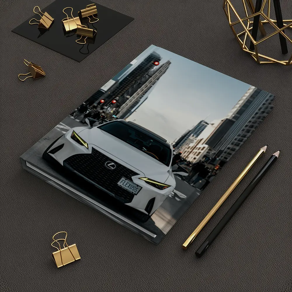 White Lexus IS City Street Front View – Notebooks