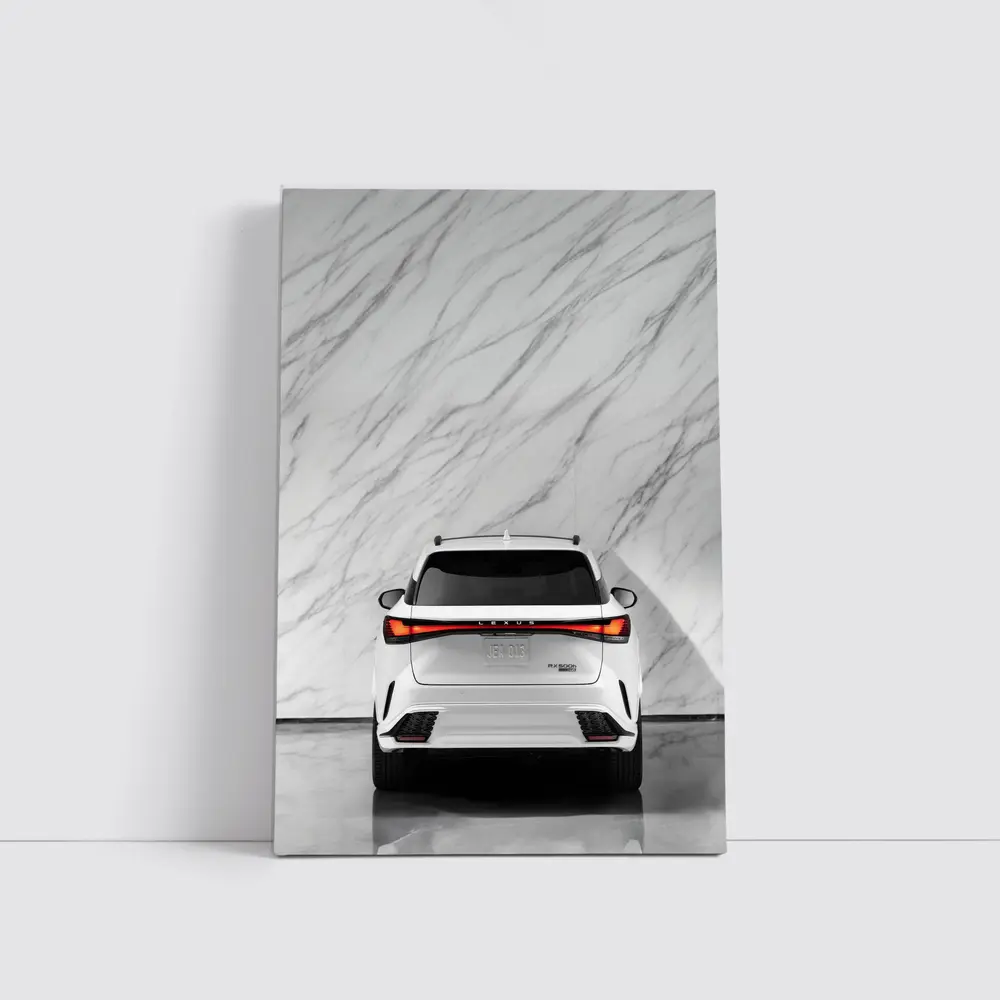 Lexus RX White SUV Marble Wall – Wall Art