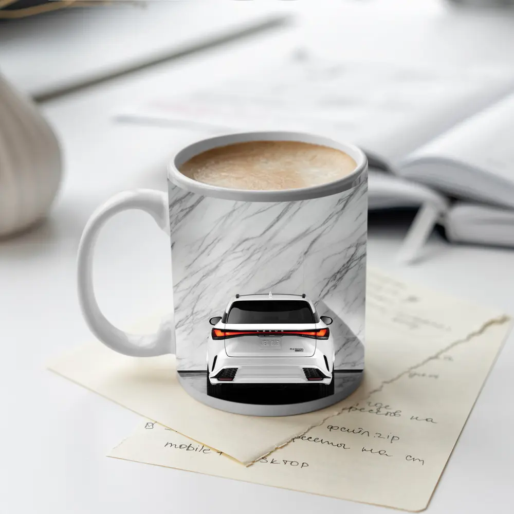 Lexus RX White SUV Marble Wall – Mugs