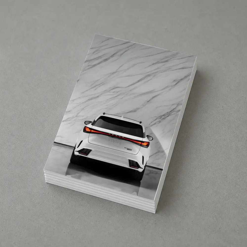 Lexus RX White SUV Marble Wall – Postcards