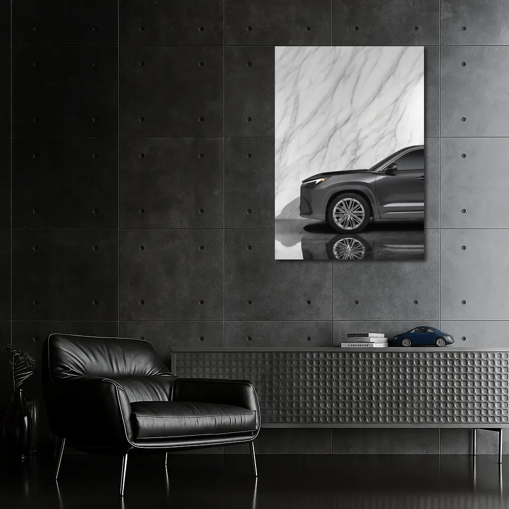 Lexus RX Gray SUV Marble Background – Wall Art