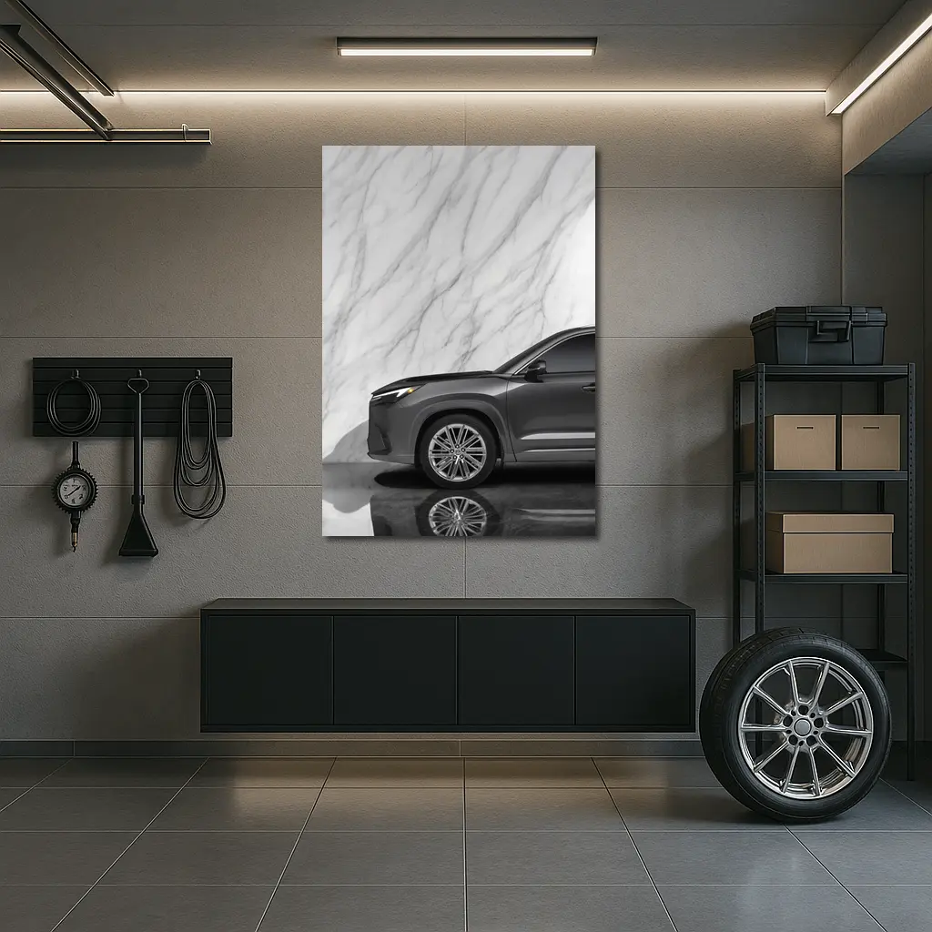 Lexus RX Gray SUV Marble Background – Wall Art