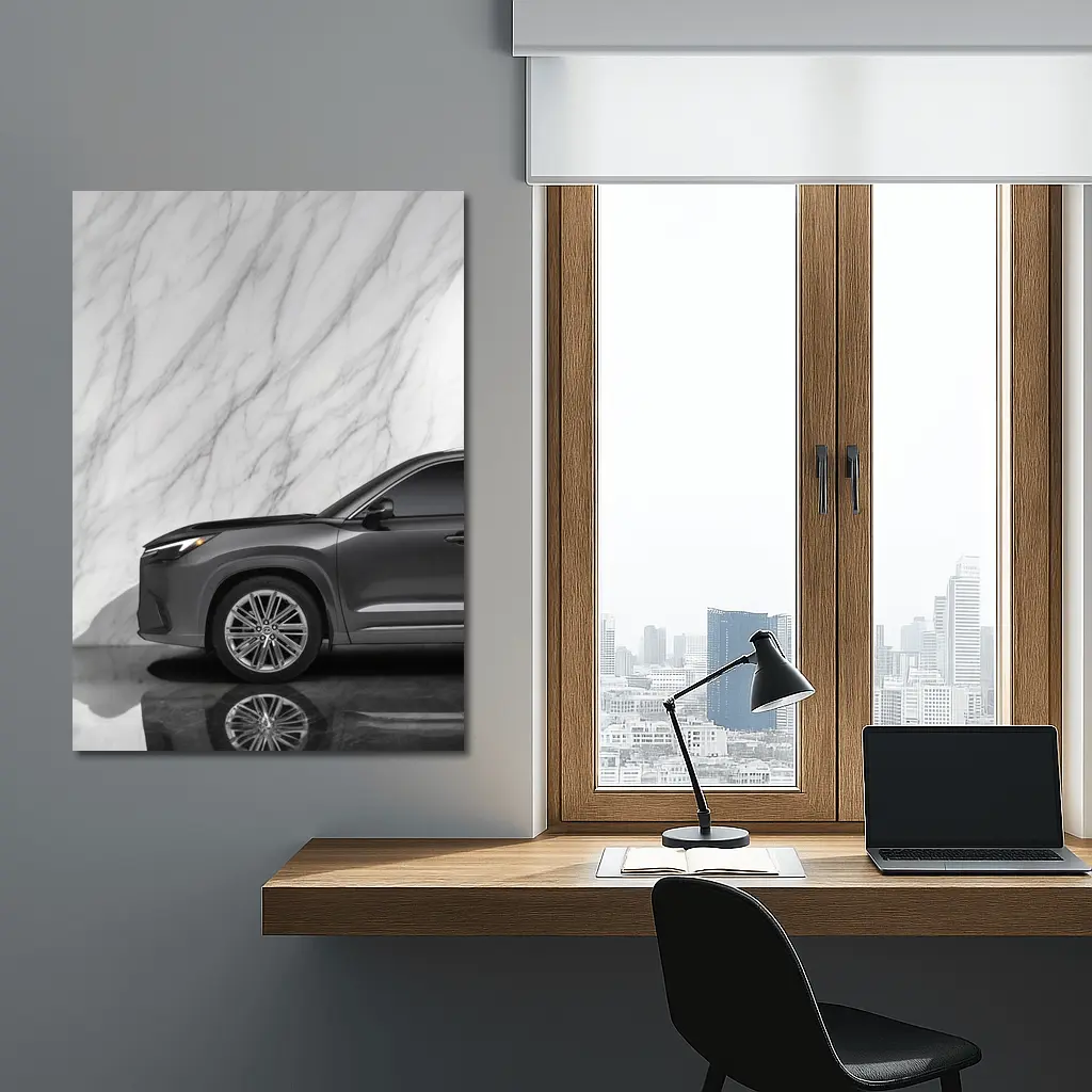 Lexus RX Gray SUV Marble Background – Wall Art
