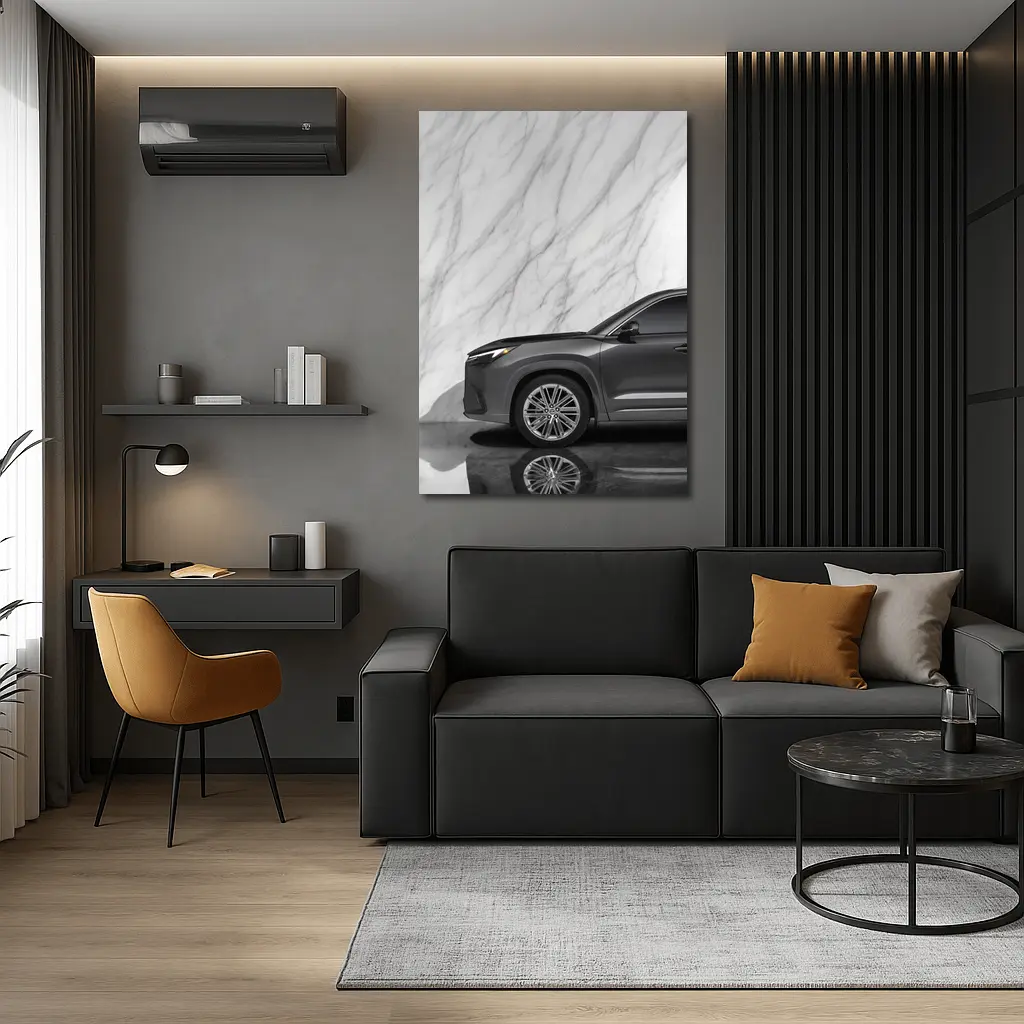Lexus RX Gray SUV Marble Background – Wall Art