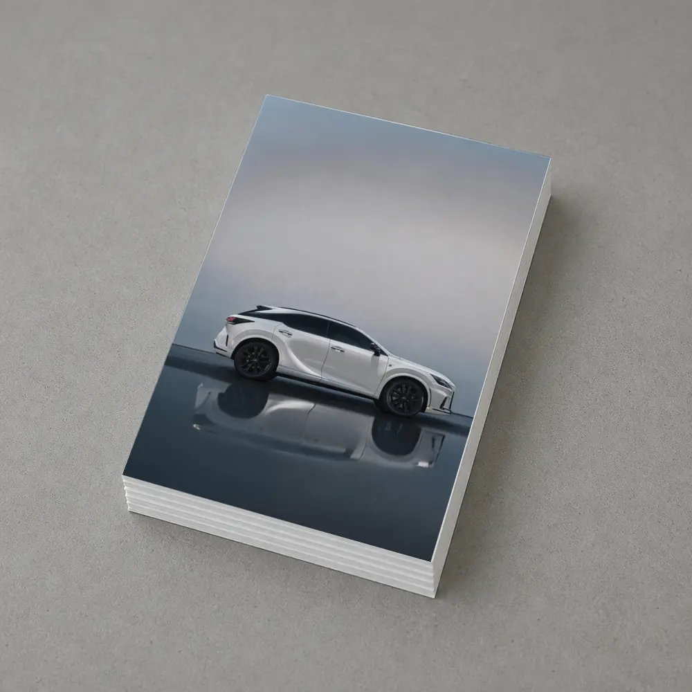 Lexus RX White Studio Reflective Floor – Postcards