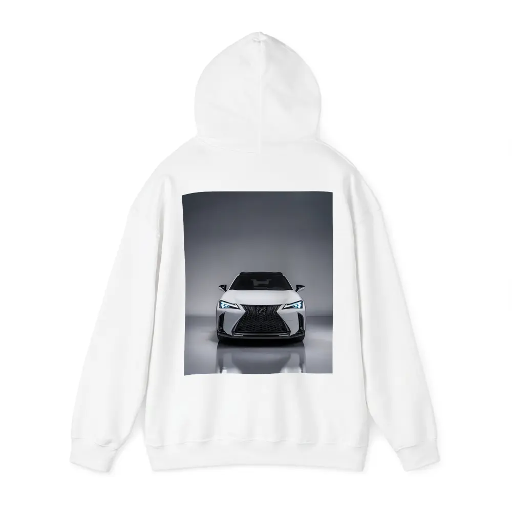 Lexus UX White Front View Studio – Hoodies