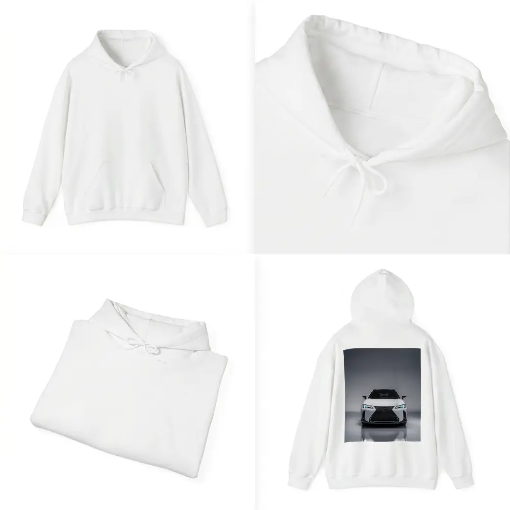 Lexus UX White Front View Studio – Hoodies