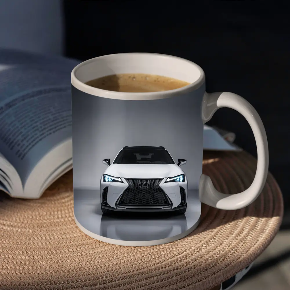 Lexus UX White Front View Studio – Mugs