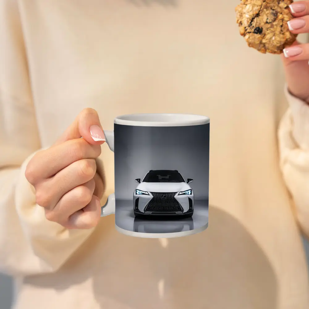 Lexus UX White Front View Studio – Mugs