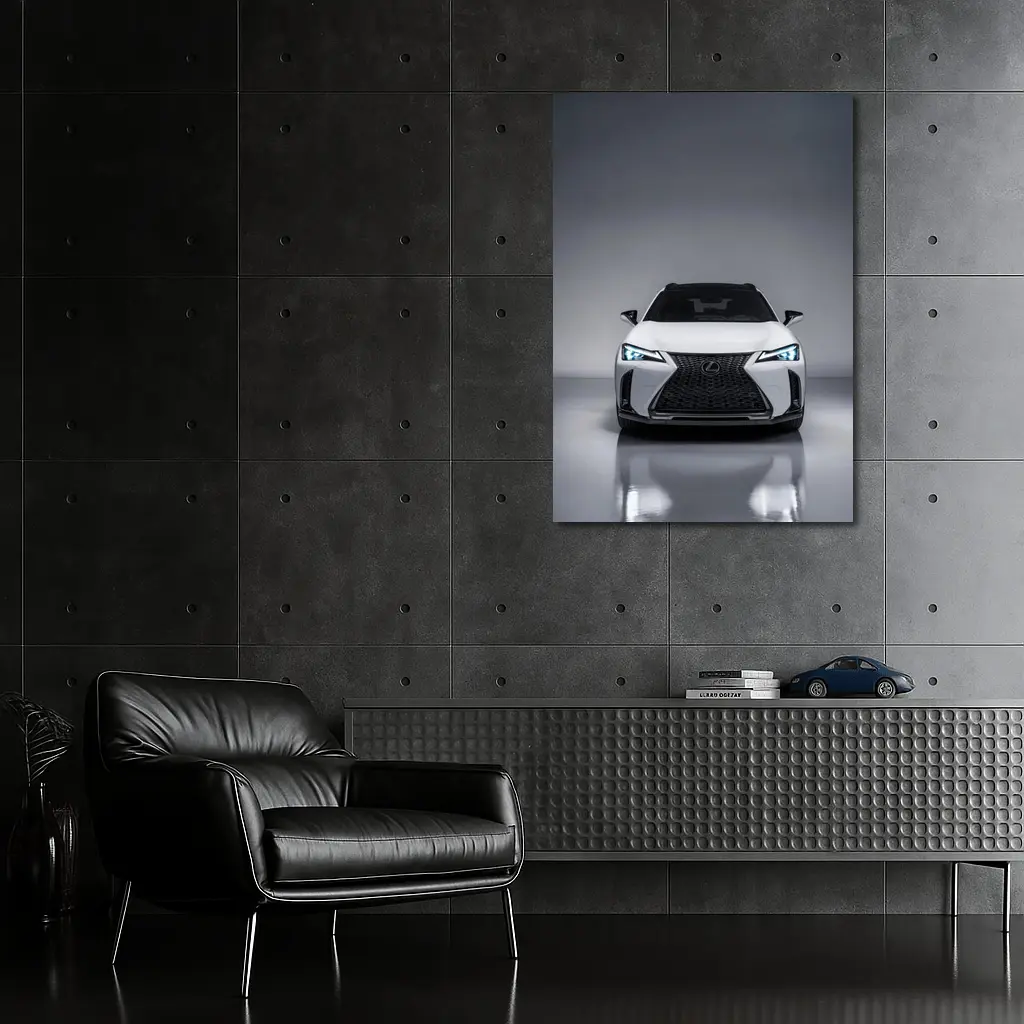 Lexus UX White Front View Studio – Wall Art