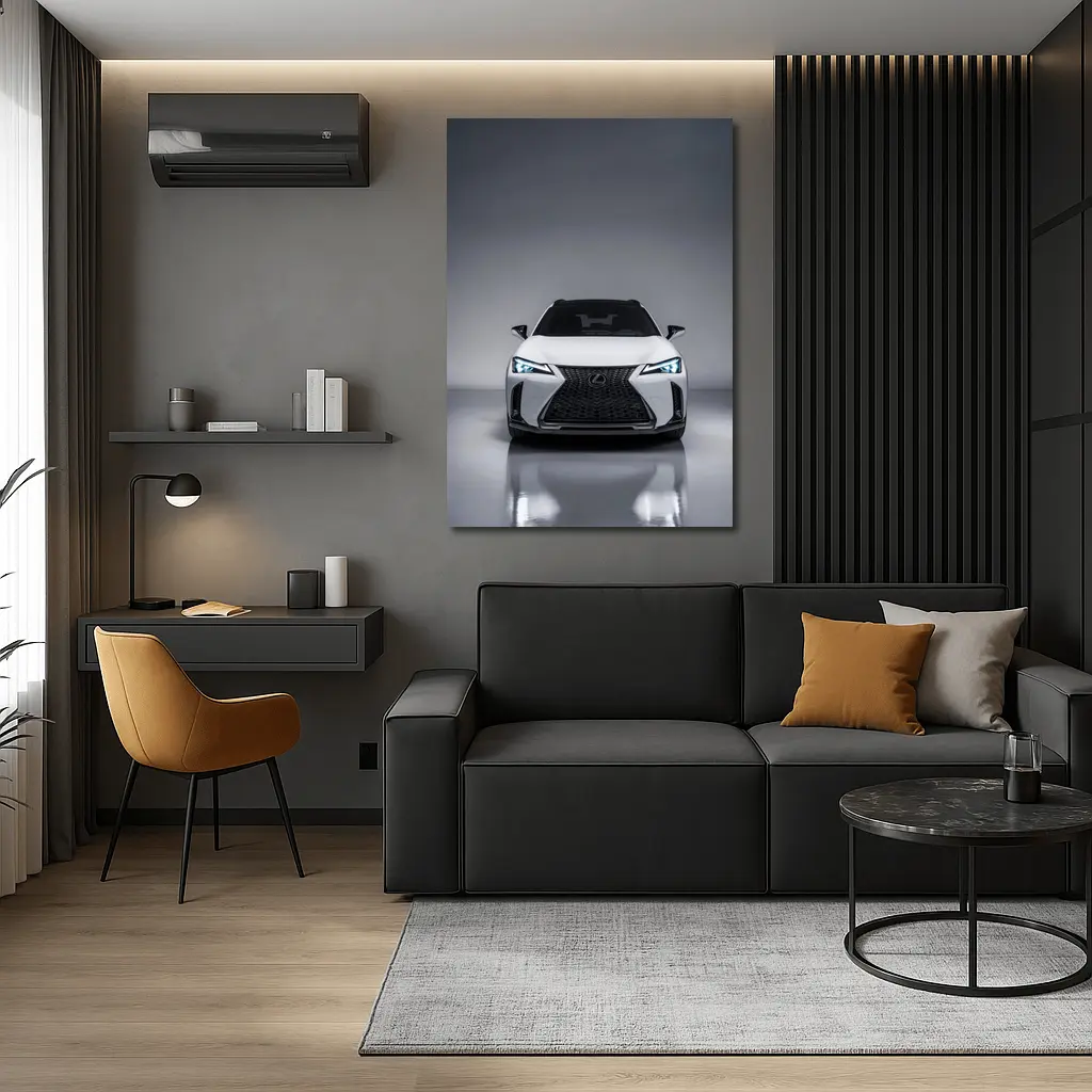 Lexus UX White Front View Studio – Wall Art