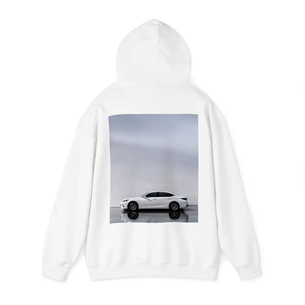 Lexus ES White Sedan Studio Background – Hoodies