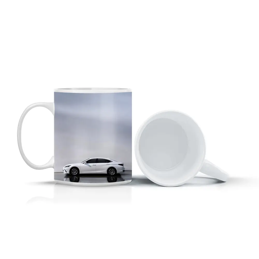 Lexus ES White Sedan Studio Background – Mugs
