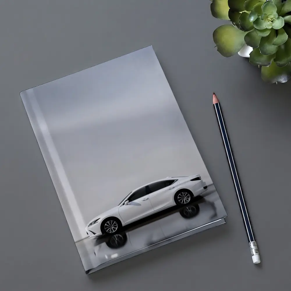 Lexus ES White Sedan Studio Background – Notebooks