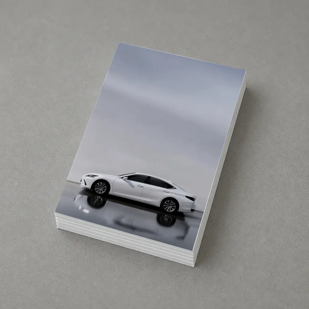 Lexus ES White Sedan Studio Background – Postcards