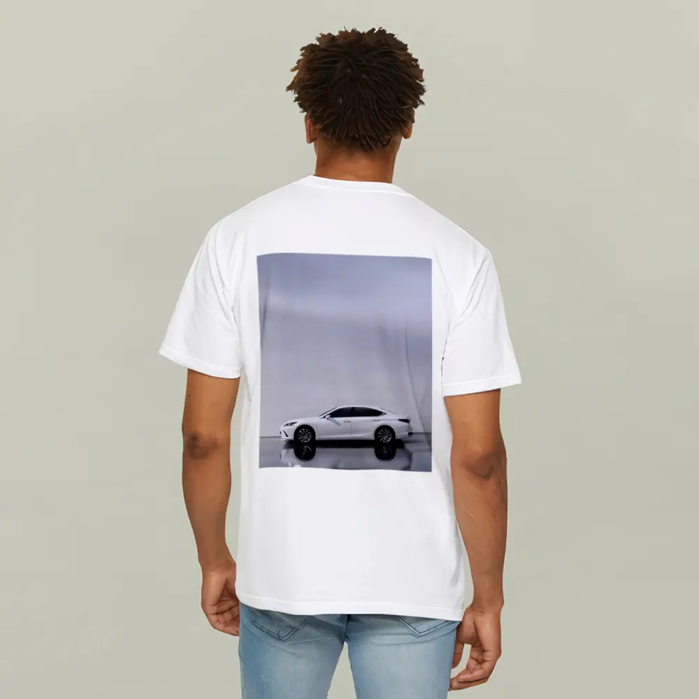Lexus ES White Sedan Studio Background – T-Shirts