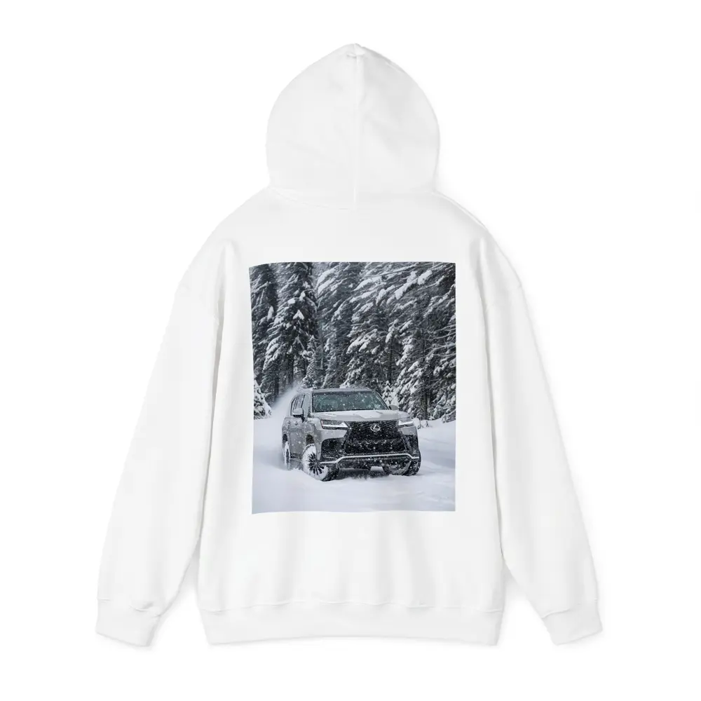 Lexus LX Driving Through Heavy Winter Snow – Hoodies