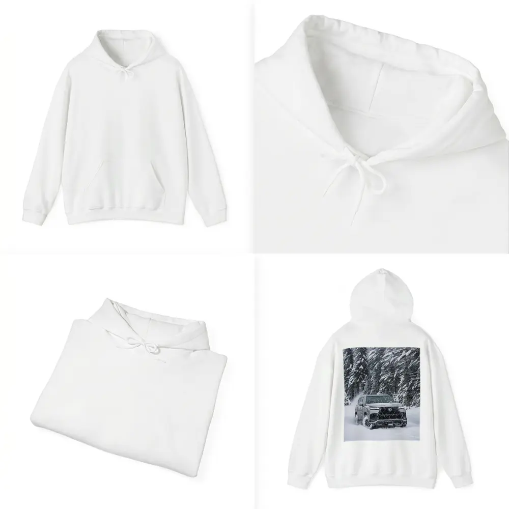 Lexus LX Driving Through Heavy Winter Snow – Hoodies