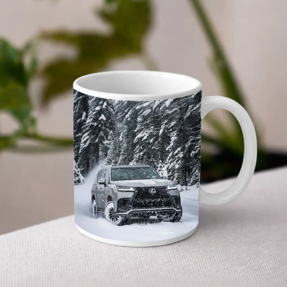 Lexus LX Driving Through Heavy Winter Snow – Mugs