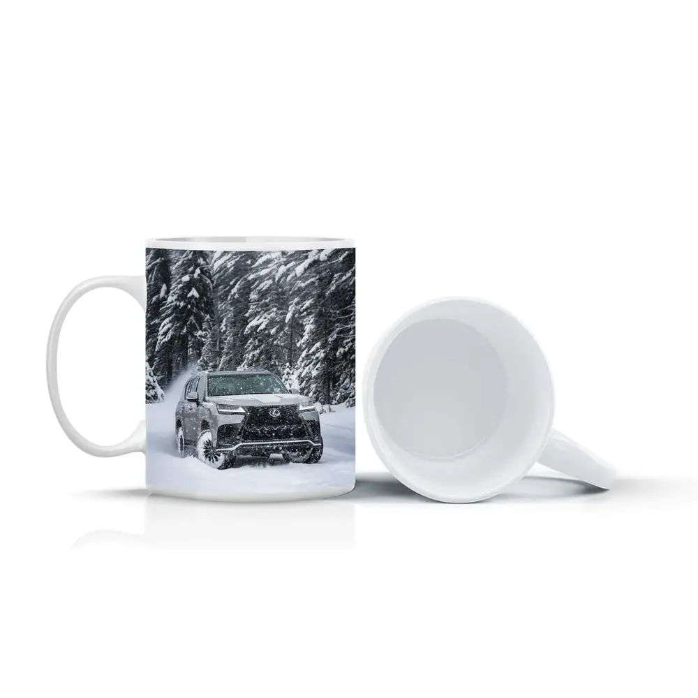 Lexus LX Driving Through Heavy Winter Snow – Mugs