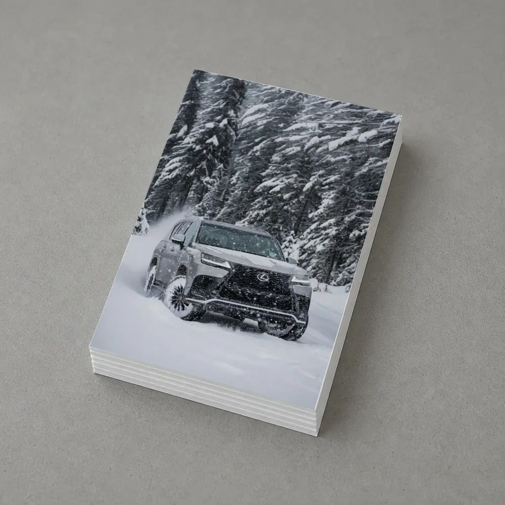 Lexus LX Driving Through Heavy Winter Snow – Postcards