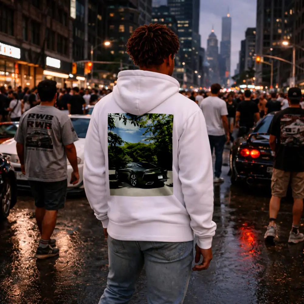 Lexus LC 500 Green Coupe Park Setting – Hoodies