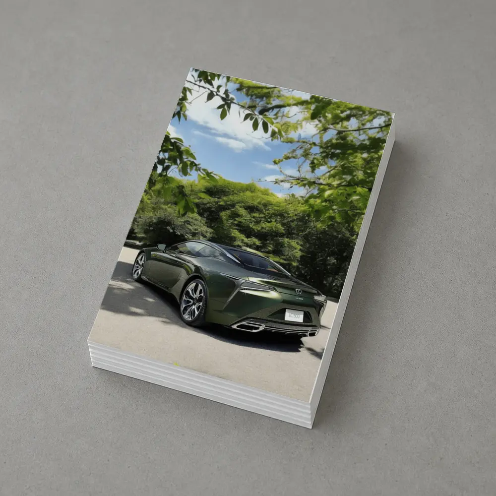 Lexus LC 500 Green Coupe Park Setting – Postcards