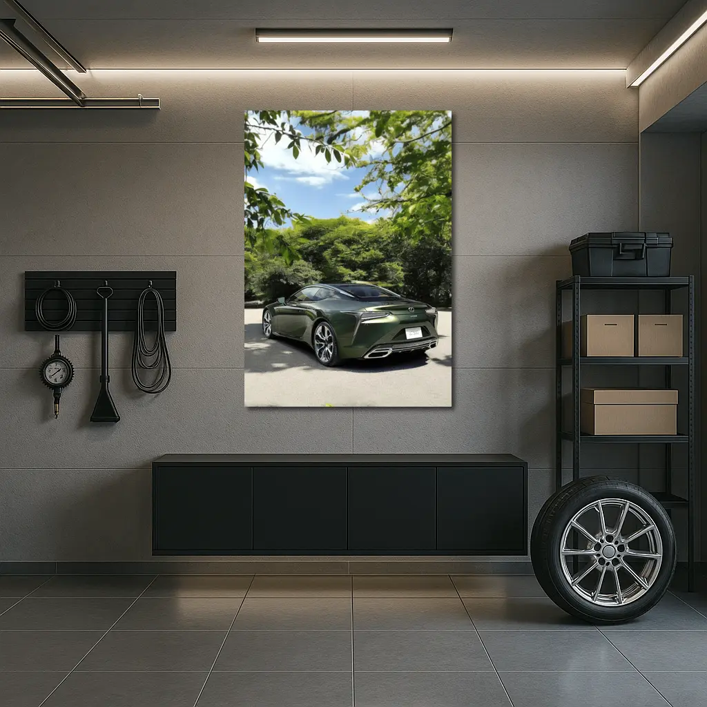 Lexus LC 500 Green Coupe Park Setting – Wall Art