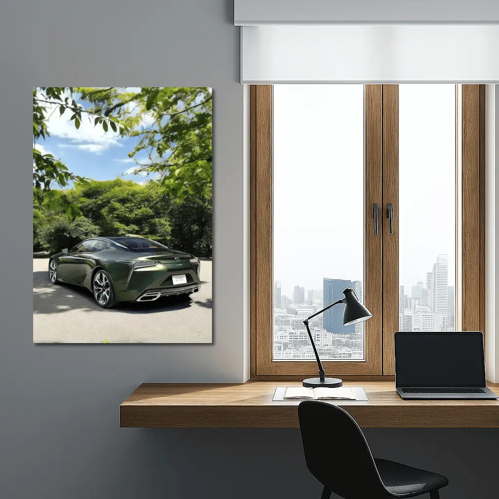 Lexus LC 500 Green Coupe Park Setting – Wall Art