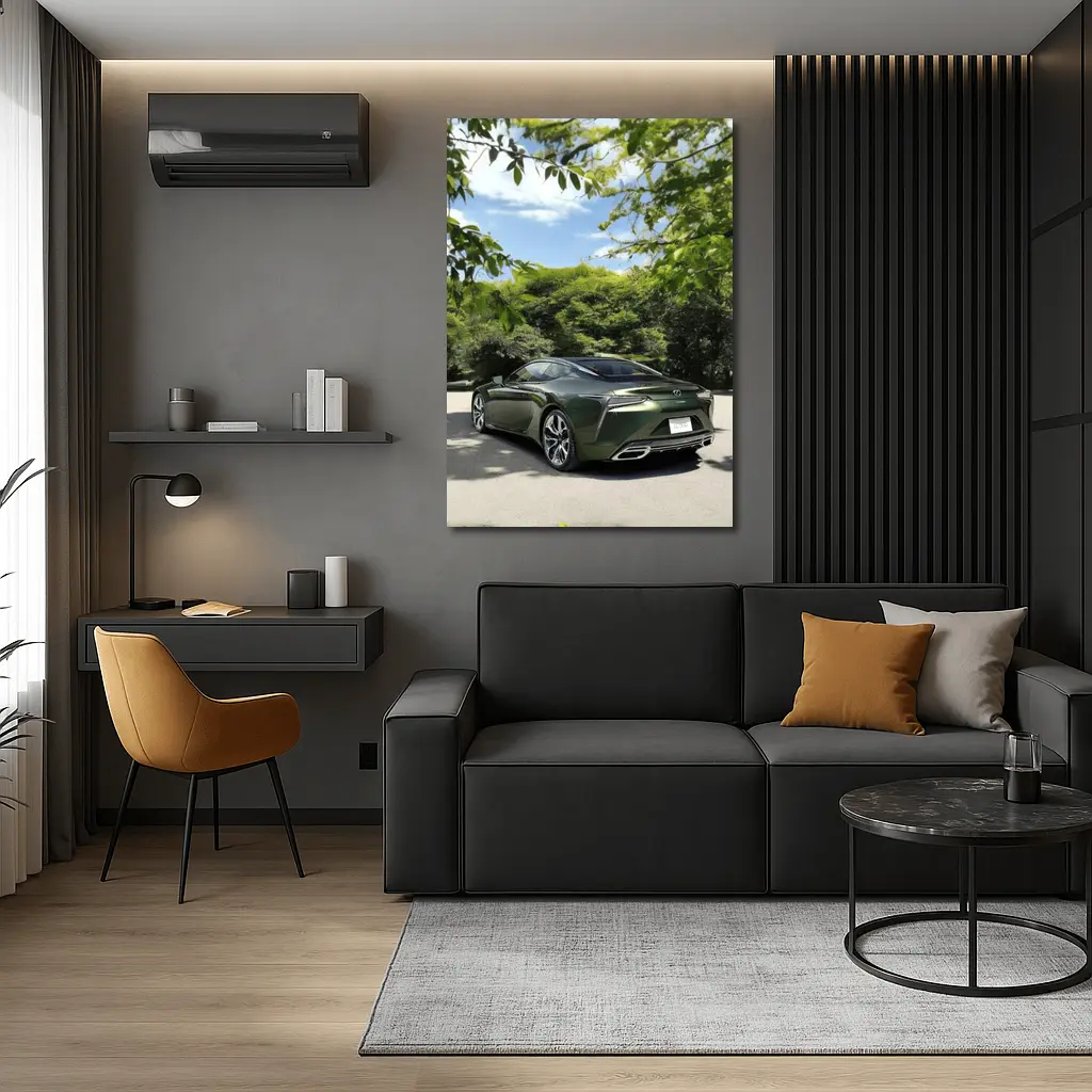 Lexus LC 500 Green Coupe Park Setting – Wall Art