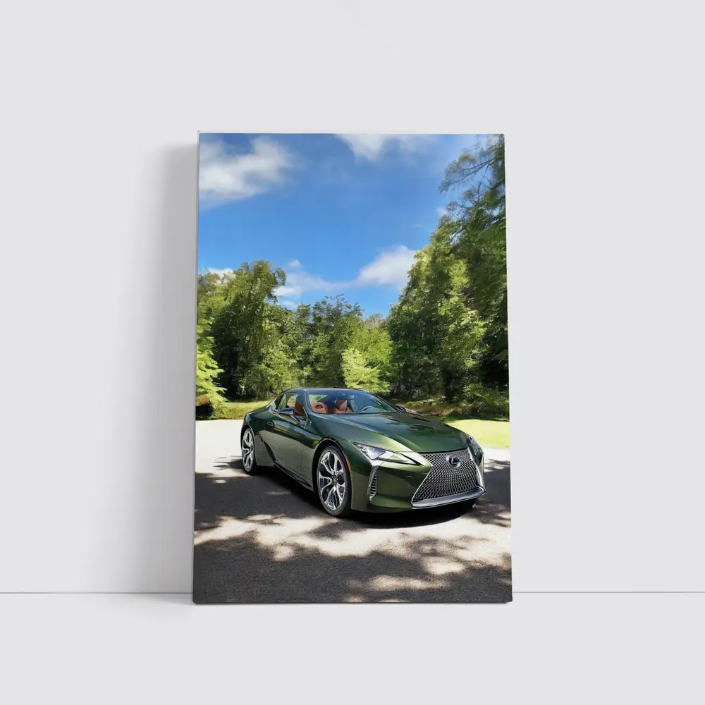 Lexus LC 500 Green Coupe Forest Setting – Wall Art