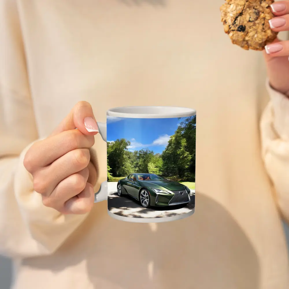 Lexus LC 500 Green Coupe Forest Setting – Mugs