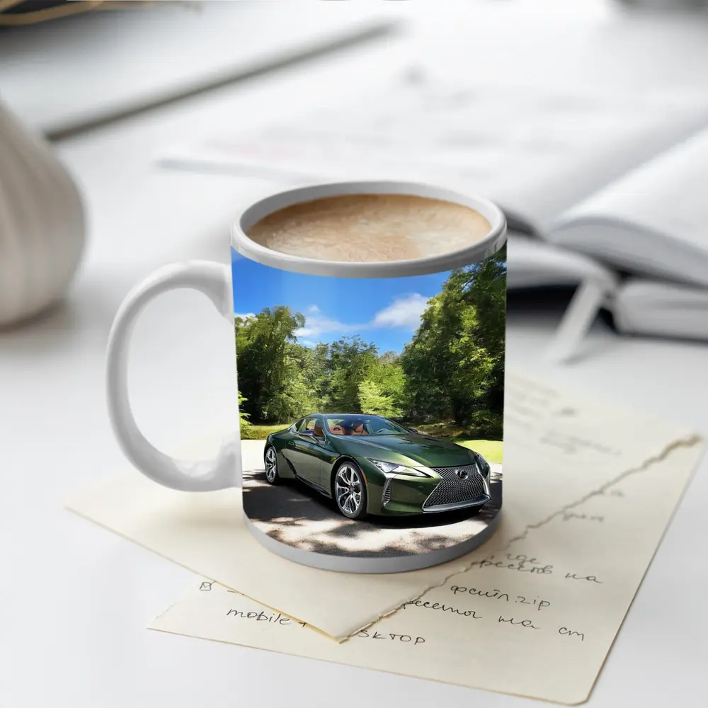 Lexus LC 500 Green Coupe Forest Setting – Mugs