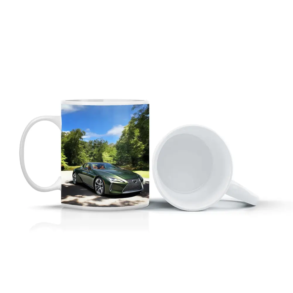 Lexus LC 500 Green Coupe Forest Setting – Mugs