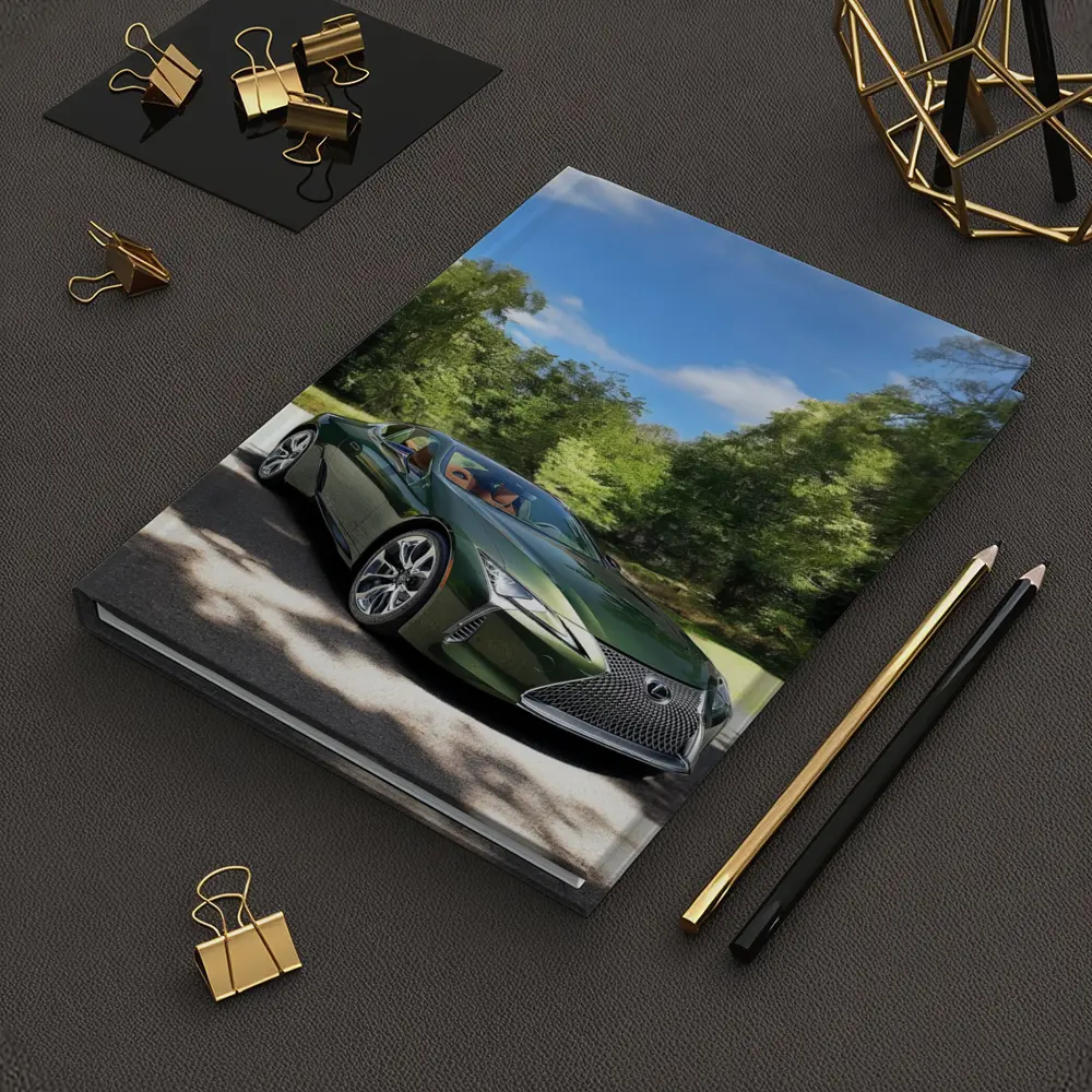 Lexus LC 500 Green Coupe Forest Setting – Notebooks