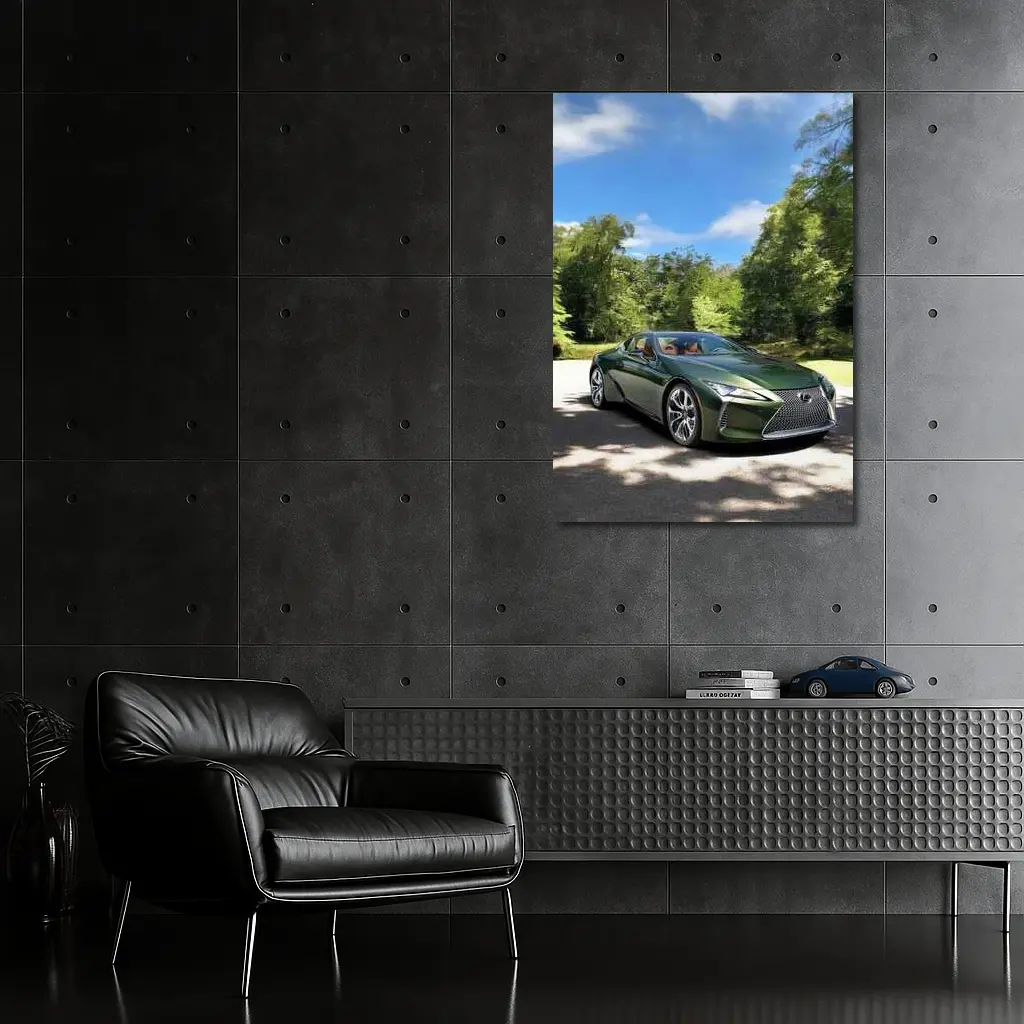 Lexus LC 500 Green Coupe Forest Setting – Wall Art